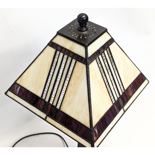 222 - A vintage Tiffany style table lamp. 55cm