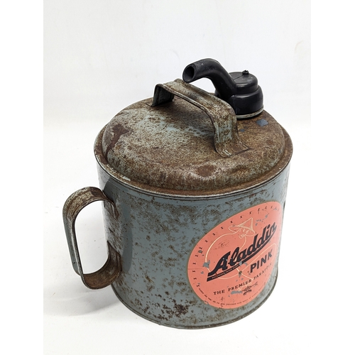 388 - A vintage Aladdin Pink oil can. 24x25cm