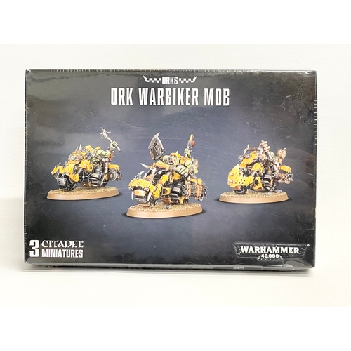 56 - An unopened Warhammer 40,000 Orks Ork Warbiker Mob in box.