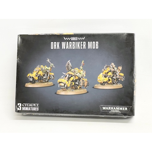 57 - An unopened Warhammer 40,000 Orks Ork Warbiker Mob in box.