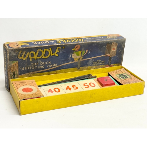 74 - A vintage Waddle The Duck Shooting Game by The Chad Valley Co LTD. Box measures 45.5cm