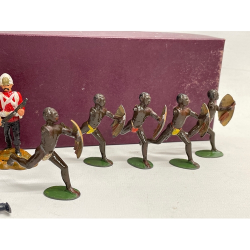 98 - A collection of vintage led model soldiers by mostly Britains, including 1 Andrea miniatures model B... 