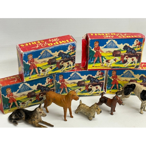100 - 5 vintage Timpo Toys ‘My Pet’ series led model animals in original boxes. Boxes measure 9cm