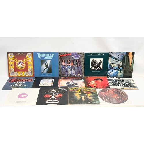 360 - A collection of LP vinyl records. Including Led Zeppelin The Song Remains the Same Swan Song. 4 Thin... 