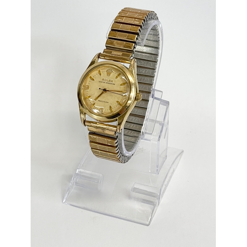 592 - A gold Rolex Oyster Speedking watch. 1940’s.