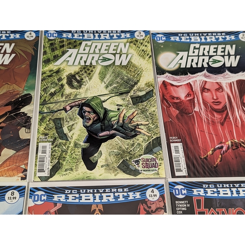 377 - A collection of DC Comics including Bat Woman, Green Lantern, Green Arrow, Blue Beetle, Aquaman.