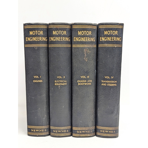 325 - Motor Engineering Volume I-IV, Engines, Electrical Equipment, Chassis and Bodywork, Transmission and... 