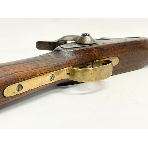 196E - An early to mid 19th century 2 Band Enfield rifle, used by The East India Trading Company. 93cm