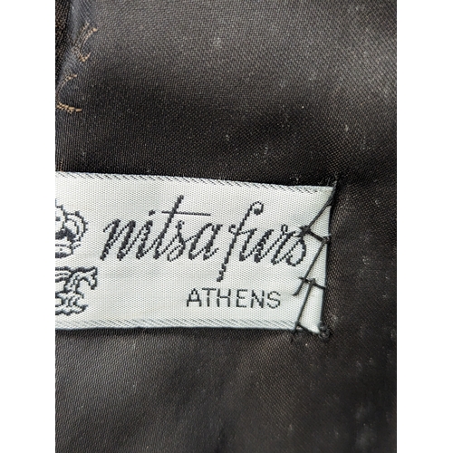 196S - A Nitsa Furs P. Togas mink fur coat, Athens, Greece.