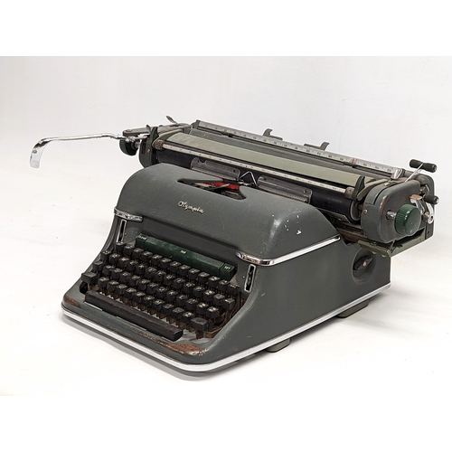 196T - A vintage Olympia Werke A. G. Wilhelmshaven typewriter, made in Western Germany.