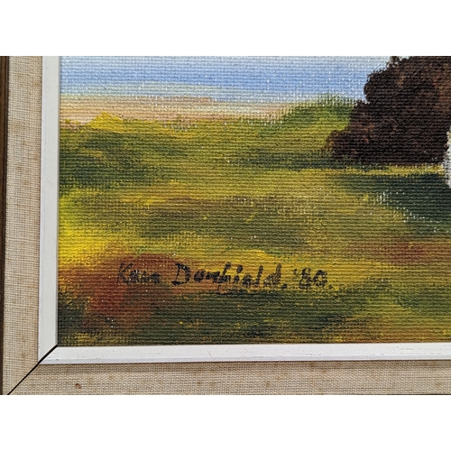 207G - A Kenneth Donfield (1962-) oil painting, signed Ken Donfield '80. 58x48.5cm with frame, 50x40cm with... 