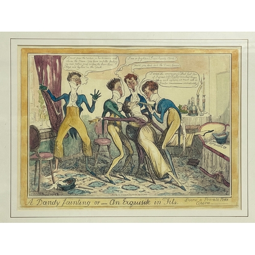 207J - A late 19th century cartoon print. 53x43.5cm