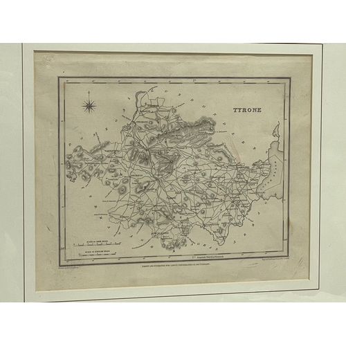 207K - 2 early 20th century engraved maps of County Londonderry and Tyrone, Northern Ireland. Engraved by J... 