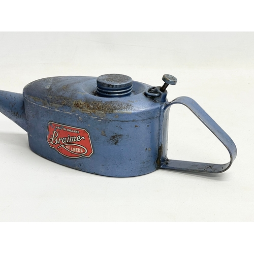 389H - A vintage Braime oil can. 45cm