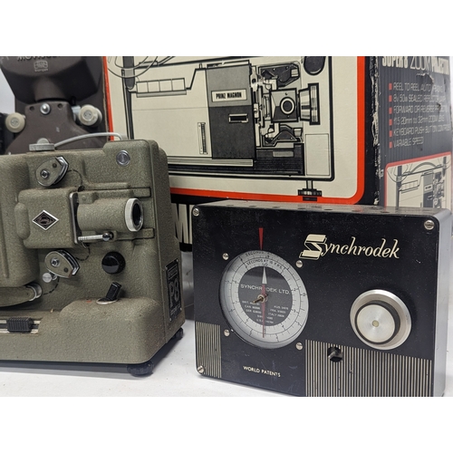 376Q - A large collection of vintage cameras including Sankyo, Eumig, Canon, etc