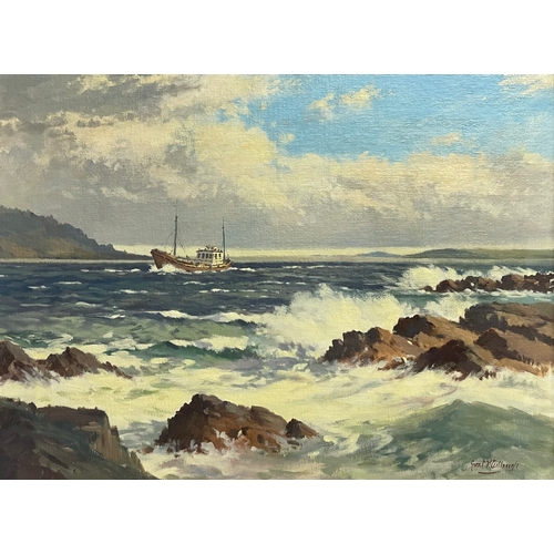 184D - An oil painting by George McCullough. County Donegal. Painting measures 59.5x45cm. Frame 74x59cm