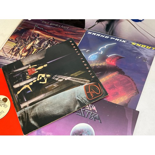 364 - A collection of LP vinyl records including Great White Rock Me, Jethro Tull Under Wraps, The Best of... 