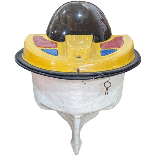 130C - A vintage Child's amusement park motorised boat. 122cm in length