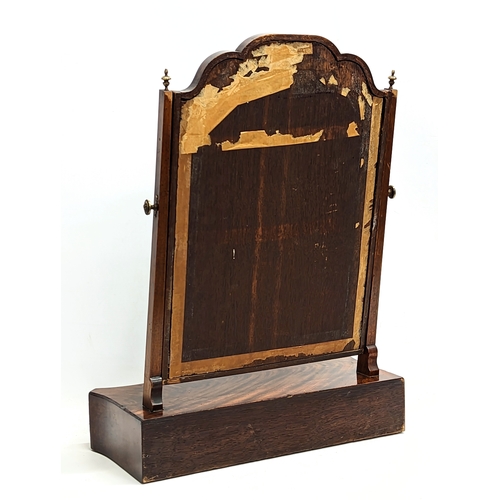 280K - A George III mahogany table top dressing mirror with original handles, circa 1800. 51x22x66cm