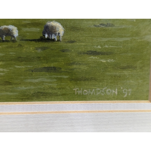 379R - 3 signed oil paintings, R. Darling 2013, Thompson 1997, J. Mc C (inspired by J. P. Rooney). Largest ... 