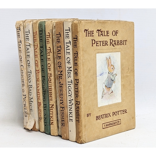 280R - A set of Beatrix Potter books, including The Tale of Peter Rabbit, Mrs. Tiggy-Winkle, Jeremy Fisher,... 