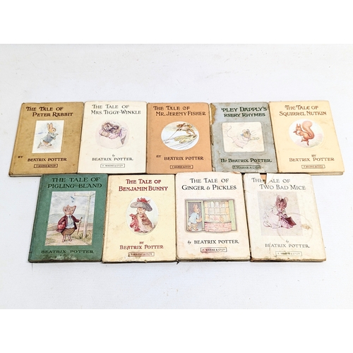 280R - A set of Beatrix Potter books, including The Tale of Peter Rabbit, Mrs. Tiggy-Winkle, Jeremy Fisher,... 