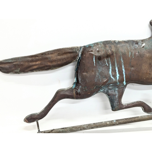 270A - An early 20th century American copper and brass weathervane of renowned racing /trotter horse, Dexte... 