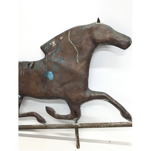 270A - An early 20th century American copper and brass weathervane of renowned racing /trotter horse, Dexte... 