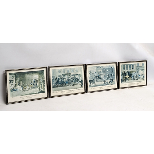 265G - A set of 4 vintage Georgian style prints. 33x25cm