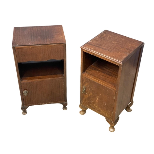 248 - 2 mahogany bedsides.