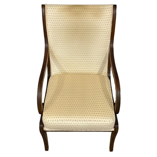 1108 - A Regency style mahogany armchair. 55x64x87cm