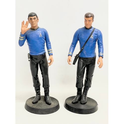 51 - A set of 5 large 1994/1995 Star Trek The Original Series and Next Generation painted models, by Ertl... 