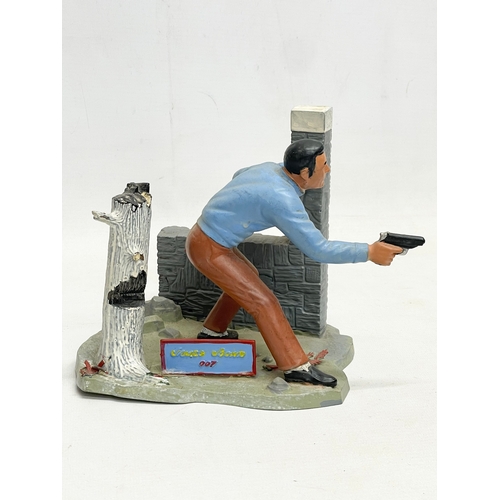 66 - 2 1999 Polar Lights ‘James Bond’ painted models. James Bond and Oddjob. 18x15.5cm