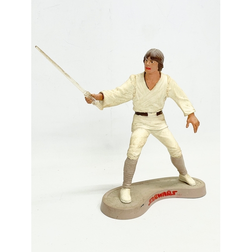 76 - 2 large 1995 Ertl ‘Star Wars’ painted models. Luke Skywalker and Han Solo. 30cm