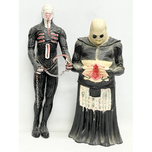 78 - 2 large 1991 and 1992 Screamin Models ‘Hellraiser’ painted model figures. Butterball and the Chatter... 