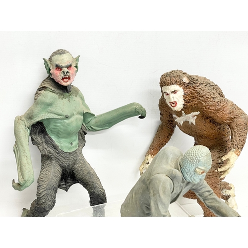 84 - A collection of large 1990’s Horizon painted model figures. The Black Lagoon, Dracula Bat Version, B... 