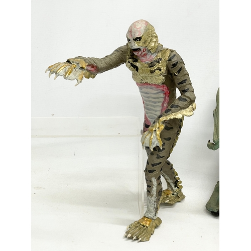 84 - A collection of large 1990’s Horizon painted model figures. The Black Lagoon, Dracula Bat Version, B... 