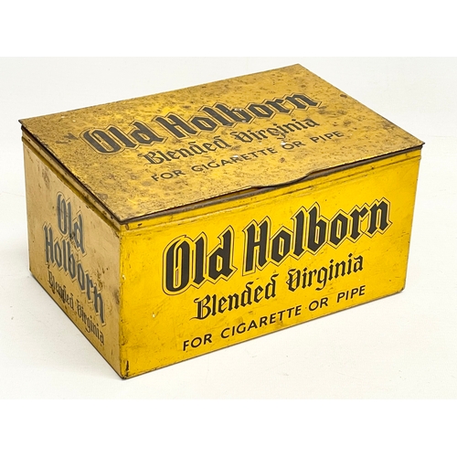 87 - 3 large vintage ‘Old Holborn’ Blended Virginia tobacco tins. 22x15x11.5cm