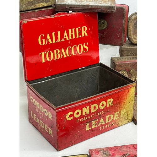 88 - A collection of vintage tins. Including 3 rare Piccadilly Juniors Virginia Tobacco tins, a large Gal... 