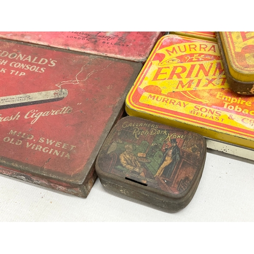 88 - A collection of vintage tins. Including 3 rare Piccadilly Juniors Virginia Tobacco tins, a large Gal... 