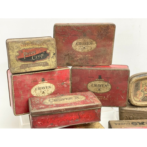 88 - A collection of vintage tins. Including 3 rare Piccadilly Juniors Virginia Tobacco tins, a large Gal... 