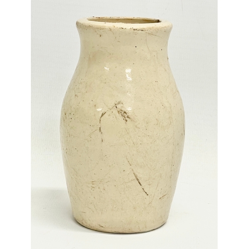 5 - A rare Holywood House Dairy Fresh Cream stone pot. 11cm