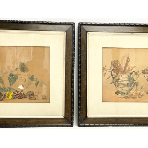 209 - 2 early 20th century Still Life watercolour paintings, with monogram signature. Paintings measure 33... 