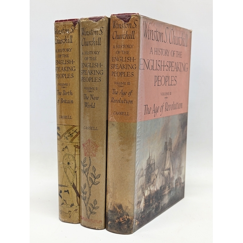 114 - A set of 3 books my Winston S. Churchill, A History of English- Speaking People's, Volume I The Birt... 