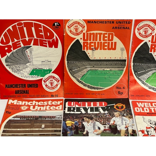 175 - A collection of vintage Manchester United ‘United Review’ football programmes. Including 5 United Re... 