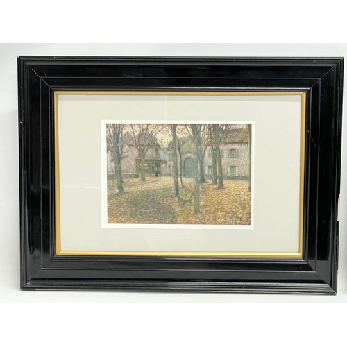 219 - 2 vintage prints of the original paintings by Henri ale Sidaner and Josef Israels. Autumn Leaves and... 