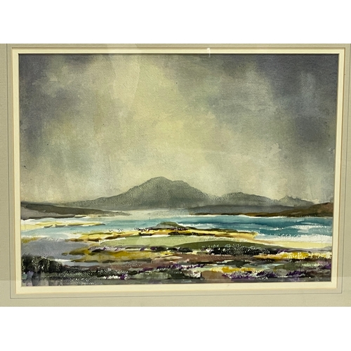 584 - A watercolour painting by T. Stevenson. Painting measures 39x29cm frame 58x49cm