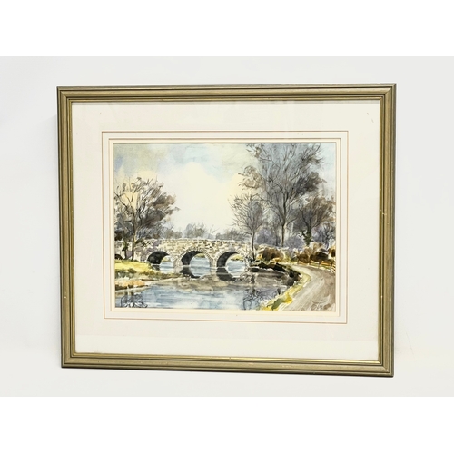 586 - A signed watercolour painting. Painting measures 39x30cm. Frame 59x50cm