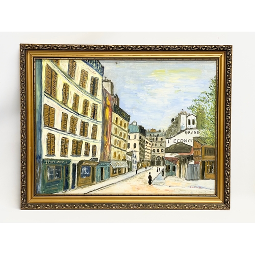 583 - A large oil painting by B. Mullan. Painting measures 59.5x49cm. Frame 69x54cm