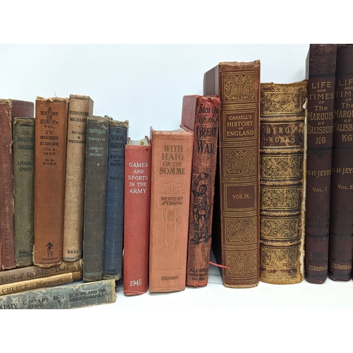 232 - A quantity of vintage books, including the Works of Byron, Stories of The Great War, Life and Times ... 